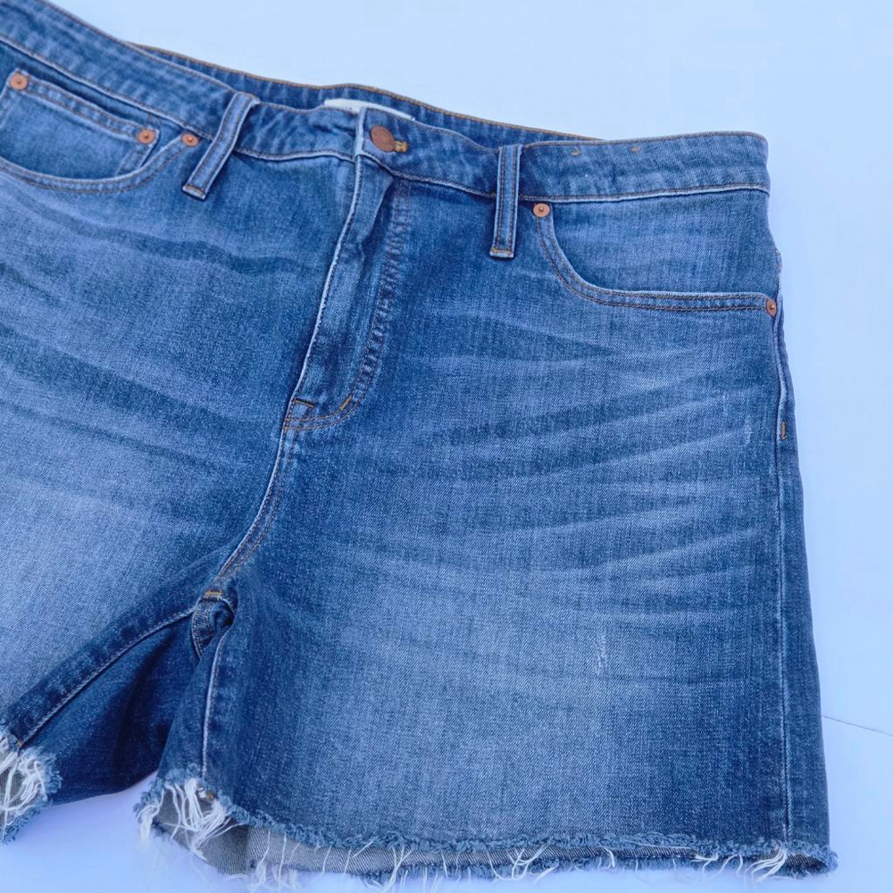 Madewell High-rise Rise Denim Shorts Women's Size 33 5" Inseam Blie Jean - Picture 5 of 9